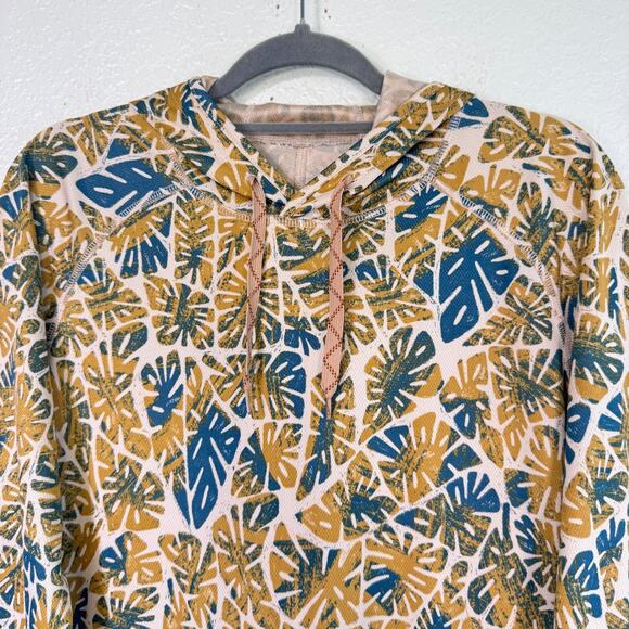 Howler Brothers Hoodie Mens Small Loggerhead Tropical Leaf Print Pullover UPF - Picture 4 of 12